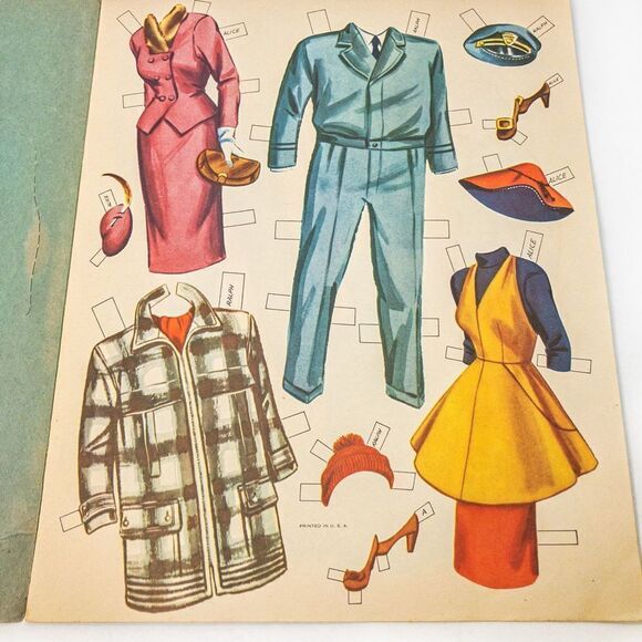 ✨RARE✨ VTG 1956 The Honeymooners Jackie Gleason Paper Dolls - UNCUT - ORIGINAL - Picture 4 of 6